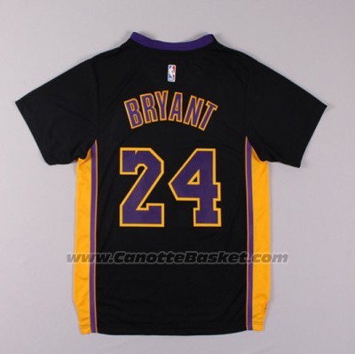 Maglia Manica Corta Los Angeles Lakers Kobe Bryant #24 Nero
